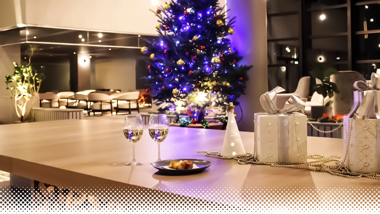 裝飾聖誕的大堂形象